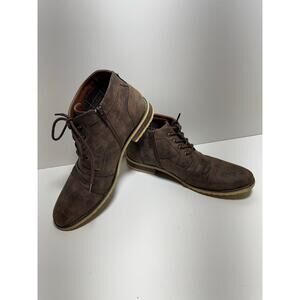 Ferrio Aldo Blaine Men’s Ankle Casual Chukka Leather Zipper Boots Mid Top